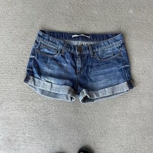 Joe's Jeans Women's Cuffed Rolled Denim Shorts Vintage Wash Size 28